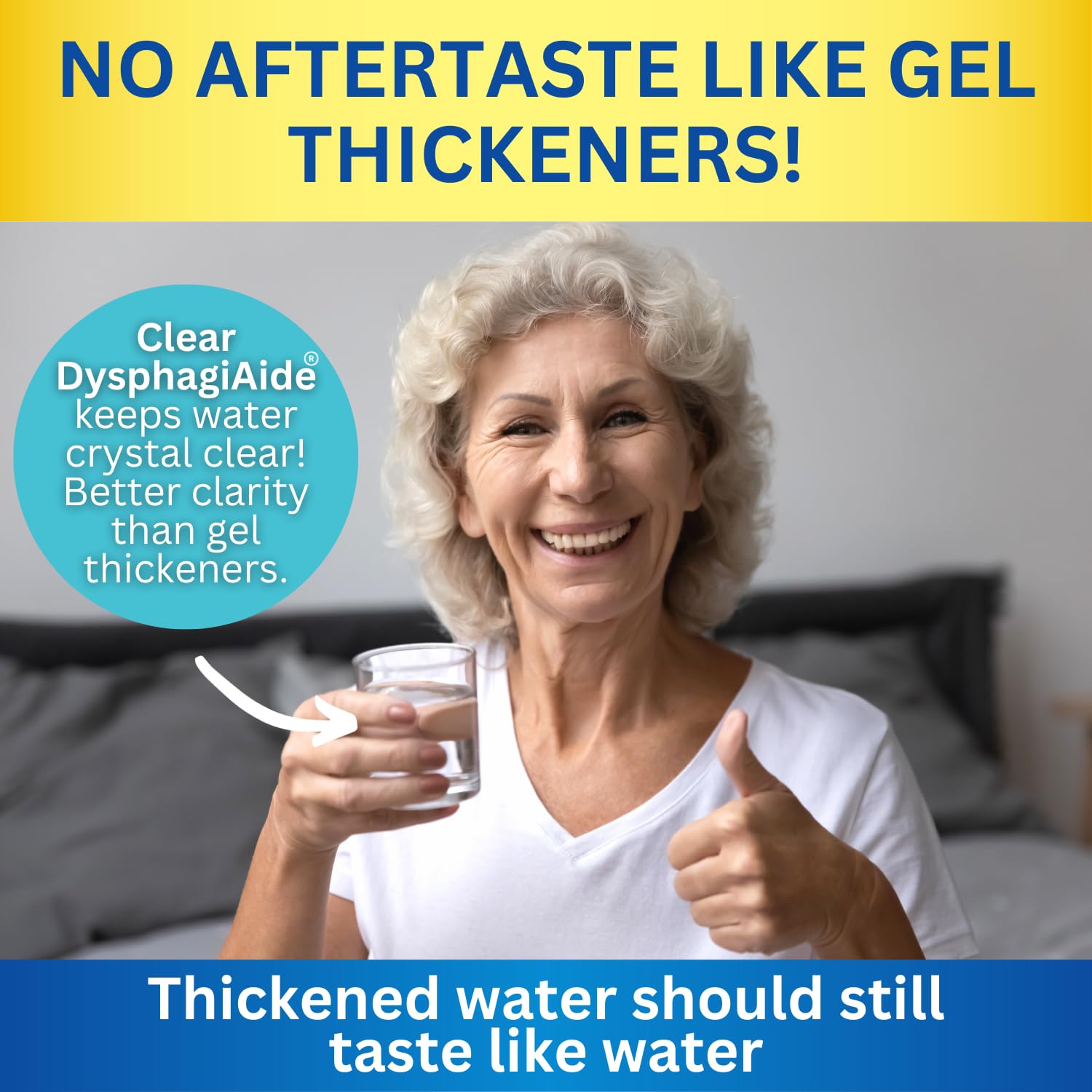Clear DysphagiAide Thickener, 400 Serving (560g) Jar, Xanthan Gum Powder for all IDDSI Thickness Levels