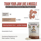 Mastic Gum for Jawline Training - 100% Natural Chios Mastiha Hard Chewing Gum | 20 Servings, 1g Each | Ultra-Tough Mewing Gum for Men | Jawline