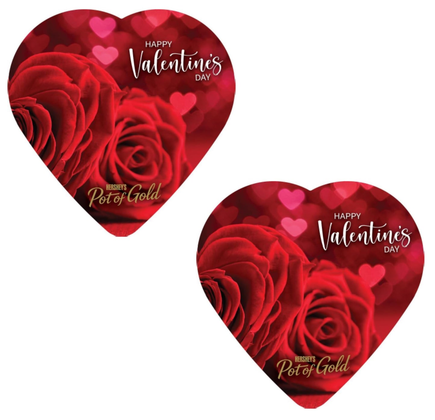 Elmer Chocolate Hershey Pot of Gold - 3.7 oz Heart Shaped Boxes - Pack of 2 - Perfect for Valentine's Day and Sharing with that Special Someone