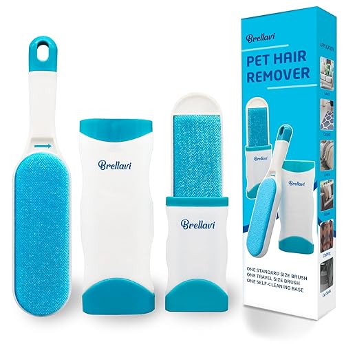 Pet Hair Remover for Clothes: Reusable Dog Cat Fur Lint Removal Brush for Clothes Furniture Couch Carpet Bed Car Seat - Self-Cleaning for Pet Owners