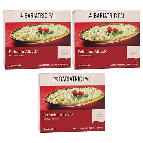 BariatricPal 12g Protein Pasta Entree - Creamy Fettuccini Alfredo (3-Pack)