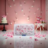100 Pieces/Box Edible Flower Cupcake Toppers, Sticky Rice Paper Decorative Cake Cupcake Toppers for Wedding Birthday Party Cupcake Food Decoration