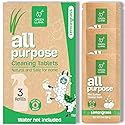 Green Llama Eco-Friendly and Sustainable All-Purpose Refill Tablets | 3-Pack | Lemon Grass Scent | Natural Cleaning Solution for Home with Certified