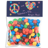 Flower Peace Valentines Candy Bag Toppers | Valentine's Day Gift | 20 per Set
