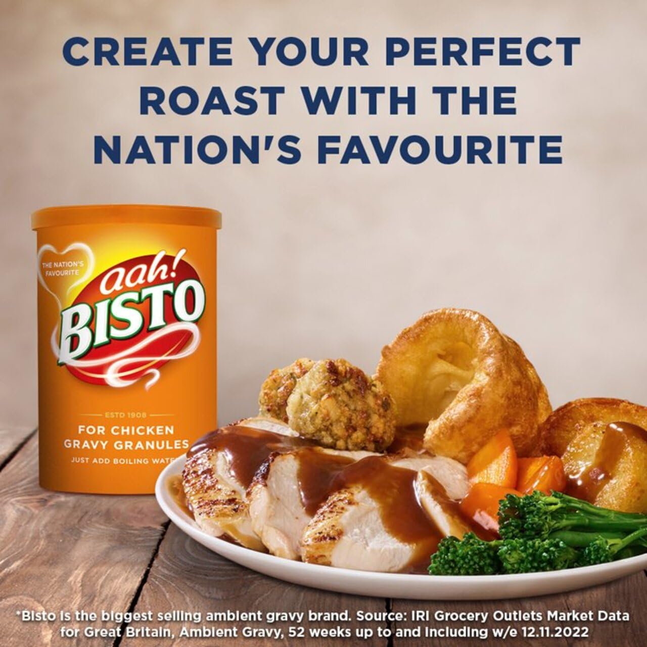 Bisto Chicken Gravy Granules 5.9 Ounce Canister (Pack of 4)
