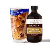 Christopher Bean Hand Crafted Vanilla Nut Butter Cookie Flavored Coffee - Unsweetened Cold Brew & Iced Instant Coffee Distillate Liquid Java - Butter