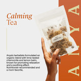 ANYA Calming tea, 20ct - Chamomile, Lemon Balm, Nettle leaf, Breastfeeding Safe, 100% Organic, Non-GMO, Gluten free, Biodegradable. Essential