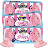 Cotton Candy Marshmallow Peeps, Easter Basket Stuffers, 5 Count Chicks, Pack of 3