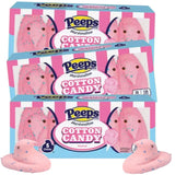 Cotton Candy Marshmallow Peeps, Easter Basket Stuffers, 5 Count Chicks, Pack of 3