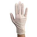 Dynarex AccuTouch Disposable Latex Exam Gloves, Powder-Free, For Sensitive Hands with Textured Palms, Used by Professionals, Bisque, Small, 1 Box