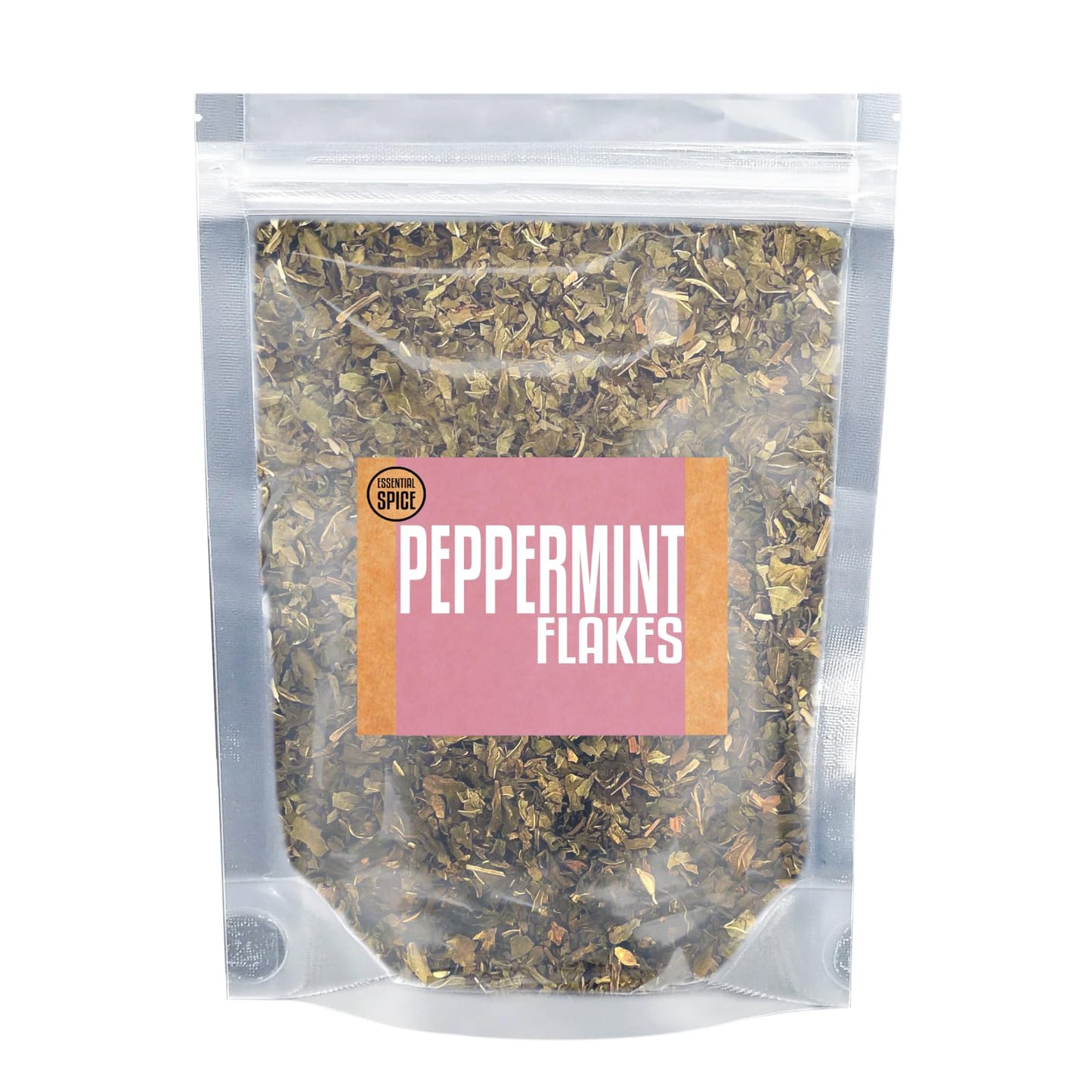 Essential Spice Peppermint Flakes - Cool, Minty & Refreshing Flavor - Dried Peppermint Leaves for Teas, Baking, Garnishes & Herbal Blends (1 Ounce