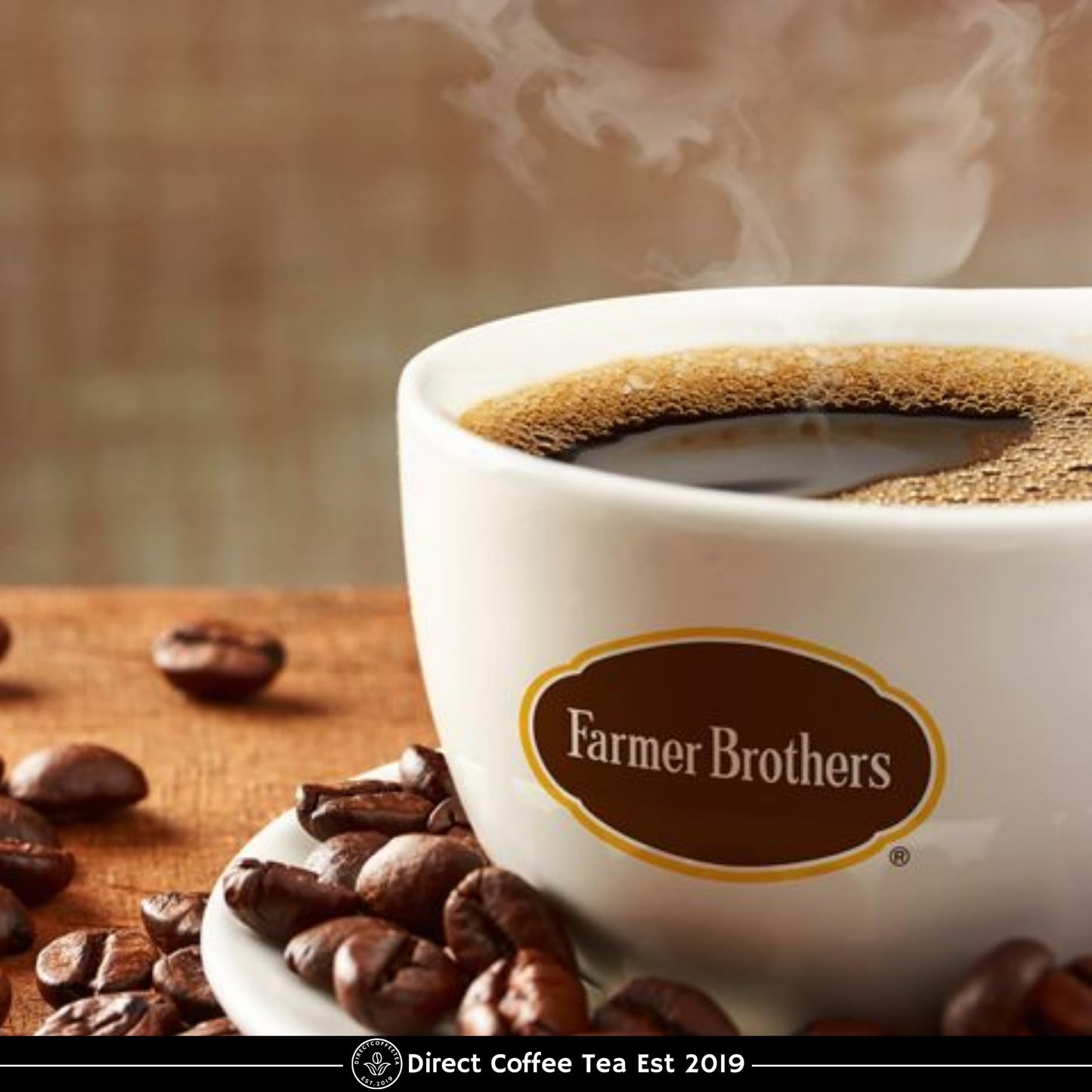 Farmer Bros Premium Blend 100% Arabica Whole Bean Coffee - Medium Roast with Nutty & Chocolatey Notes, 5-lb Bag