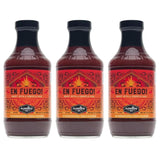 Plowboys En Fuego BBQ Sauce - Sweet & Spicy Competition Barbecue Sauce - Award-Winning KCBS Sauce for Chicken, Ribs, Pork & Beef (En Fuego, Pack of 3)