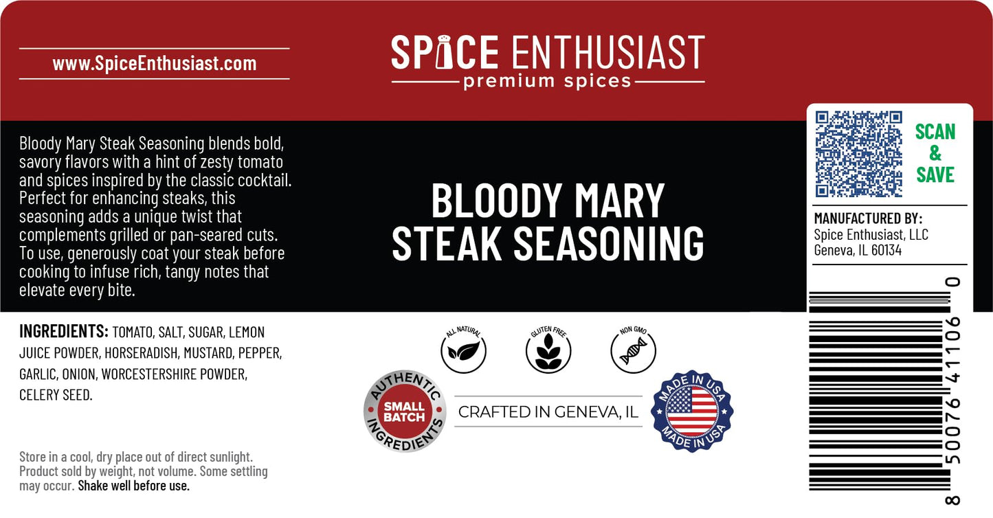 Spice Enthusiast Bloody Mary Steak Seasoning - 4.5 oz