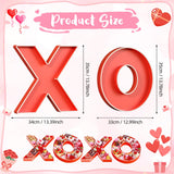 Valentine’s Charcuterie Cardboard for Food, 13.78" Red XOXO Large Charcuterie Board Letters for Chocolates, Cupcakes, Flowers, Roses, Candies