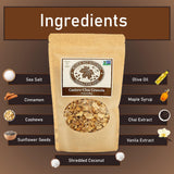 Maple Nut Kitchen Gluten Free Chai Granola with Cashews 3 Pack - Certified Gluten Free Oats, Shredded Coconut, Sunflower Seeds, Maple Syrup - Healthy
