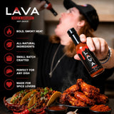 Lava Sauce by Landon Bridges | Smoky & Delicious Hot Sauce | Perfect for Spicy Food Lovers | Gourmet Flavor for Tacos, Wings, BBQ & More |