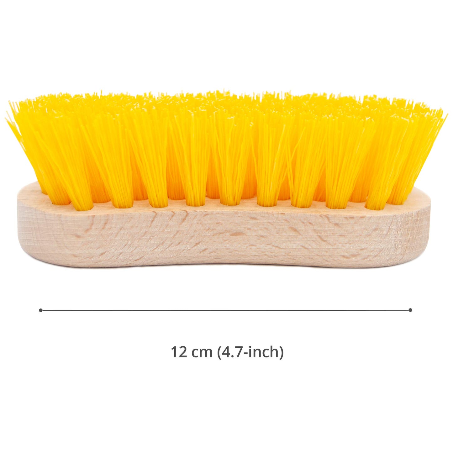 Stiff Bristle Brush - Scrub Brush for Deep Cleaning, Hand Brush with Hard Bristles, Utility Nylon Brush for Indoor and Outdoor, Wooden Boot Hand