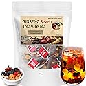 Ginseng Seven Treasure Herbal Tea, Organic Kidney Detox & Cleanse Blend for Women & Men, 7 Natural Ingredients Herbal Formula, 40 Bags, 1 Pack