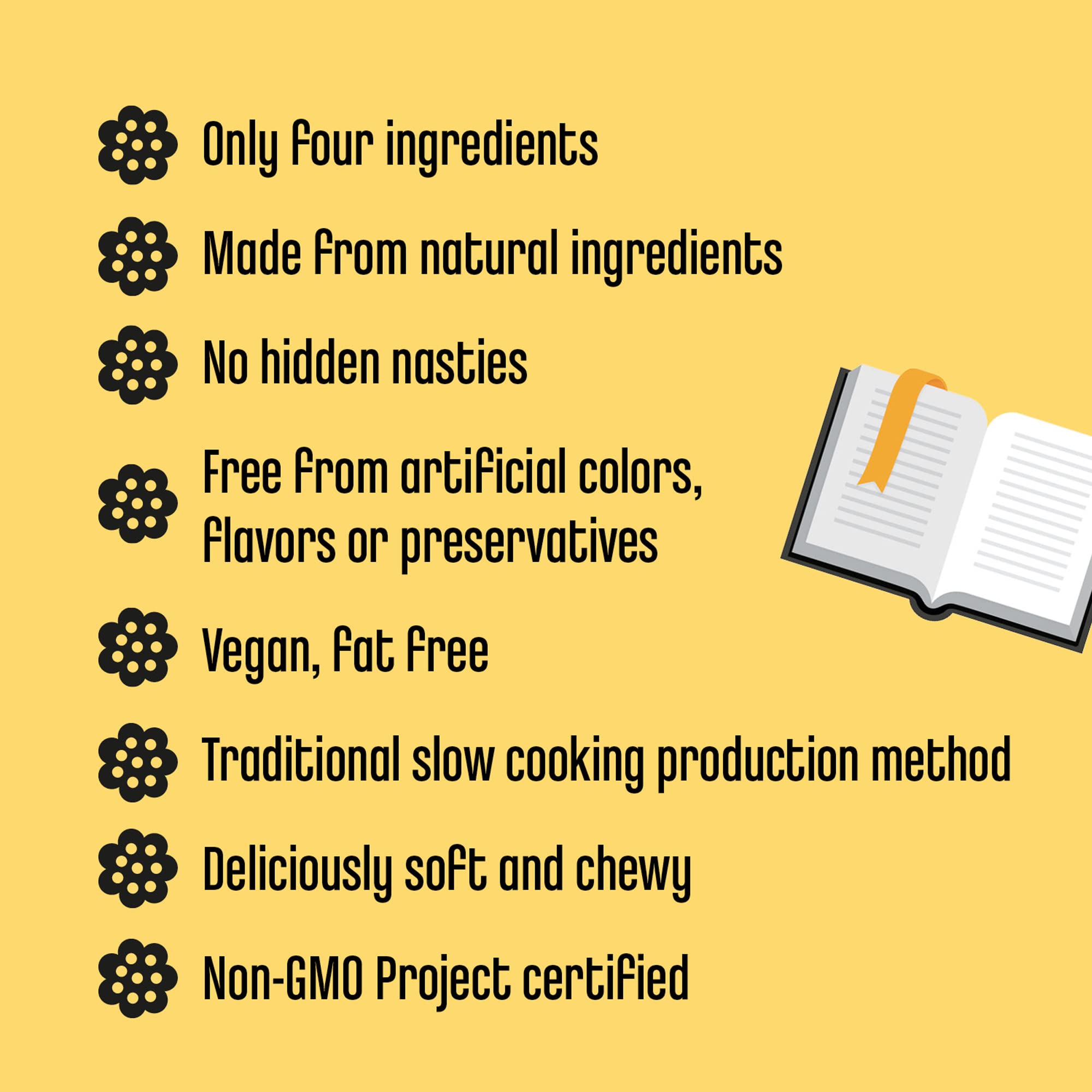 Panda ® | Natural Soft Original Licorice | Pure Black Licorice Candy Made with Only 4 Ingredients | Non-GMO Project Verified | Vegan & Fat Free | 200