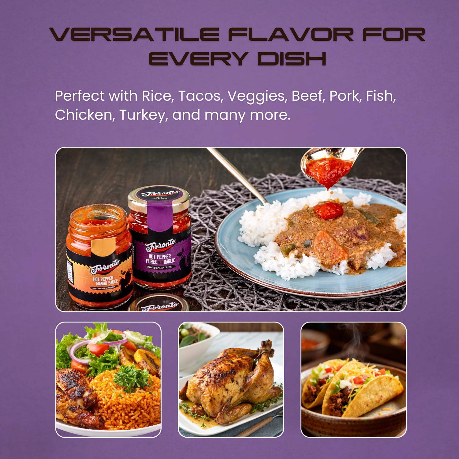 Authentic Taste Africa Pepper Sauces & Purees - Traditional West African Chili Sauce Made with a Variety of Peppers, Ginger & Garlic, Flavor-Packed