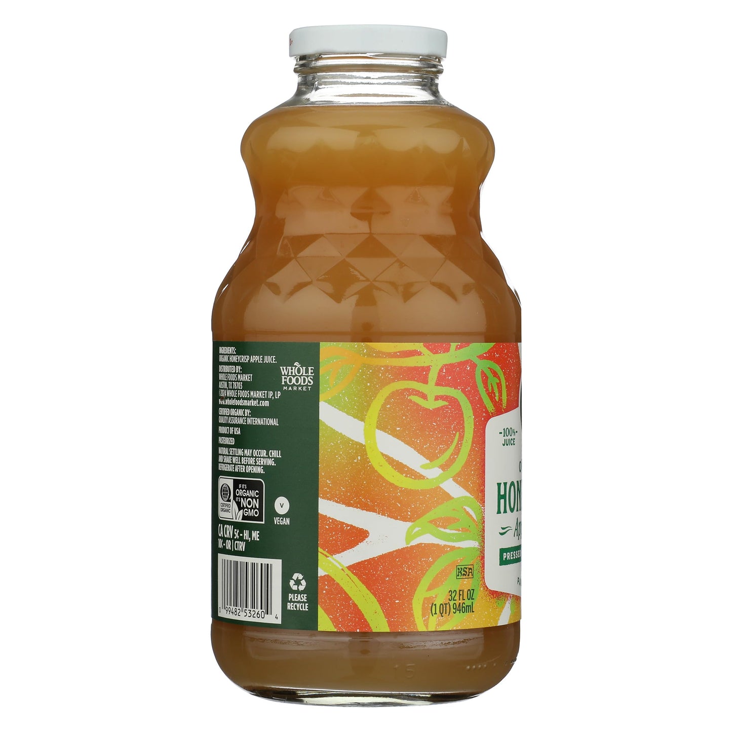 Whole Foods Market Organic Honeycrisp Apple Juice, 32 FZ