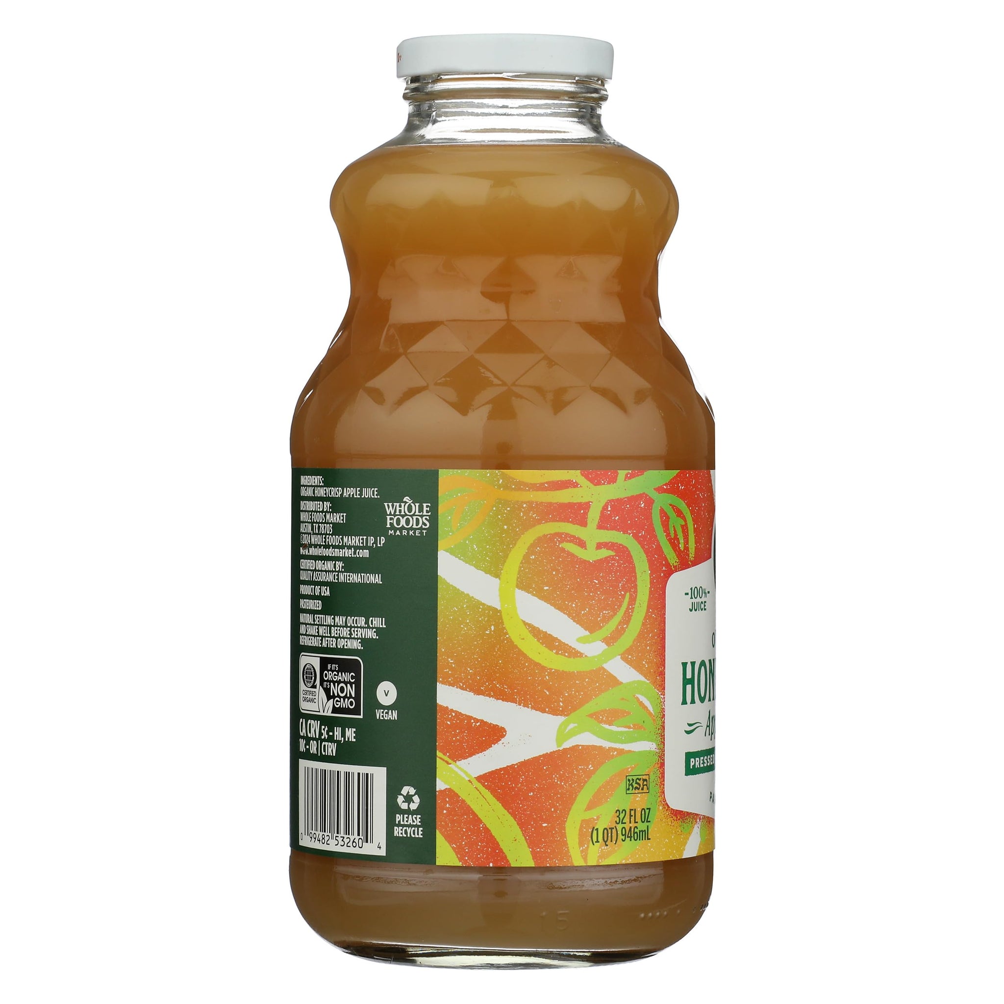 Whole Foods Market Organic Honeycrisp Apple Juice, 32 FZ