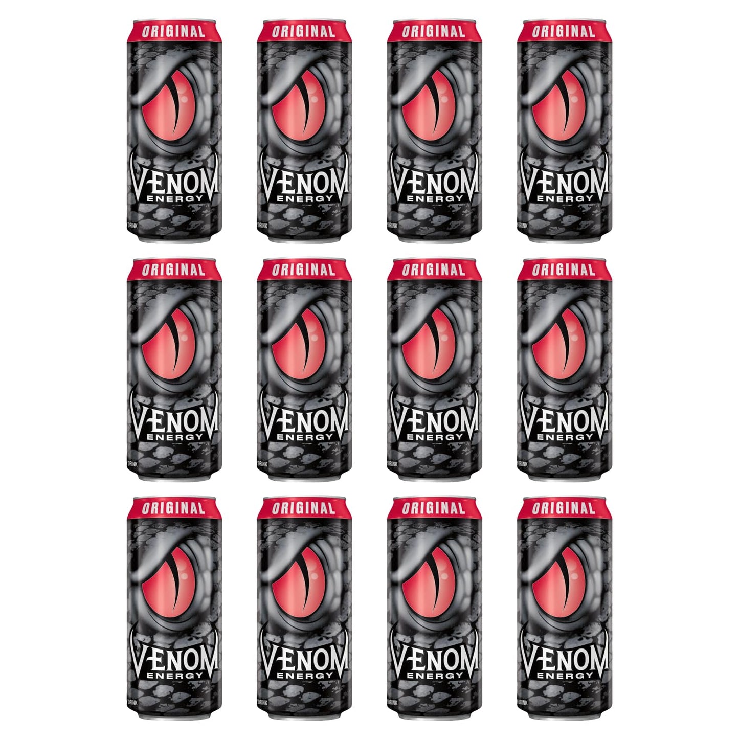 Venom Energy Drink, Original, 0 Fat, 160mg Caffeine, 16 Fl Oz (Pack of 12) By LastFuel.