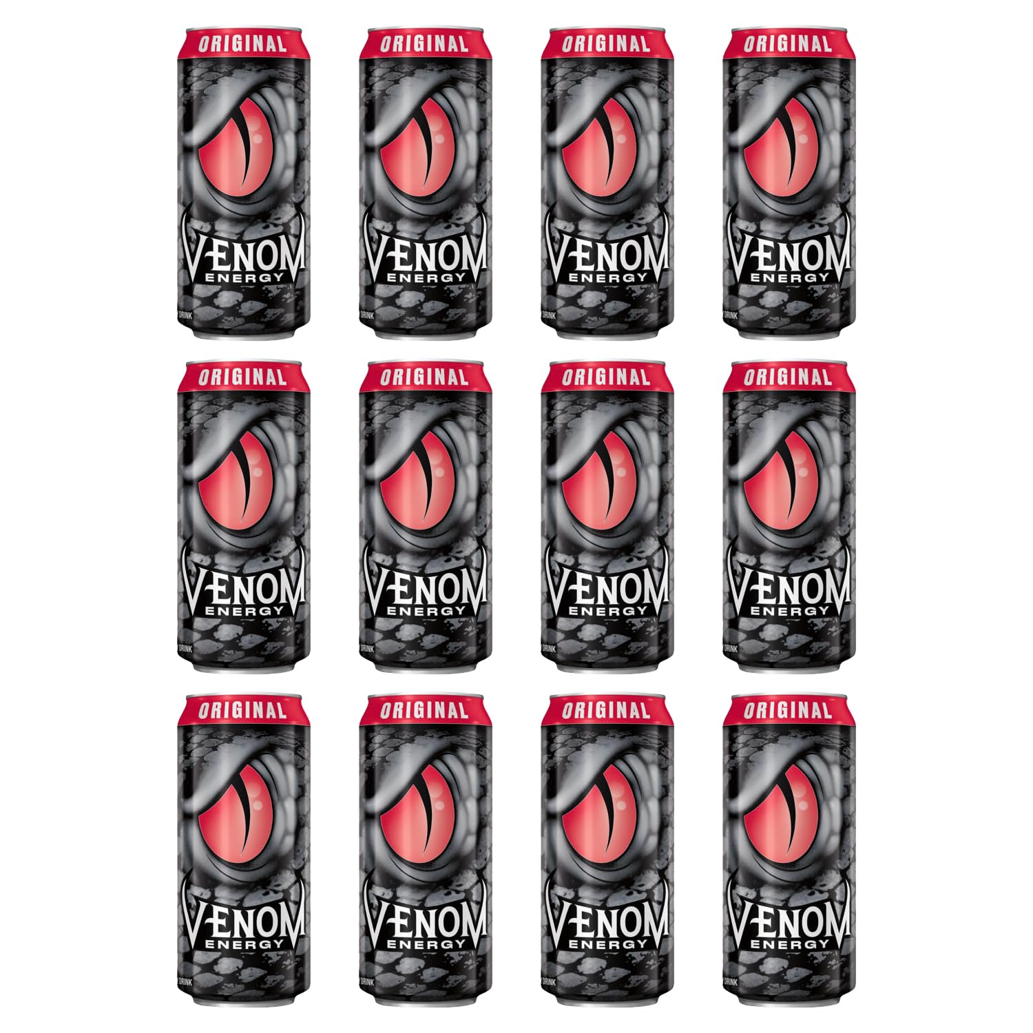 Venom Energy Drink, Original, 0 Fat, 160mg Caffeine, 16 Fl Oz (Pack of 12) By LastFuel.
