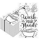 100 Pcs Disposable Hand Towels for Bathroom Funny Paper Guest Towels Decorative Dinner Napkins for Room Wedding Birthday Holiday Anniversary Baby