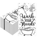 100 Pcs Disposable Hand Towels for Bathroom Funny Paper Guest Towels Decorative Dinner Napkins for Room Wedding Birthday Holiday Anniversary Baby
