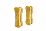 All-Natural Wooden Scrub Brush Set | Eco-Friendly Cleaning Brush Set with Tampico Bristles | Floor Scrub Brush & Shower Scrubber for Bathroom, Tub