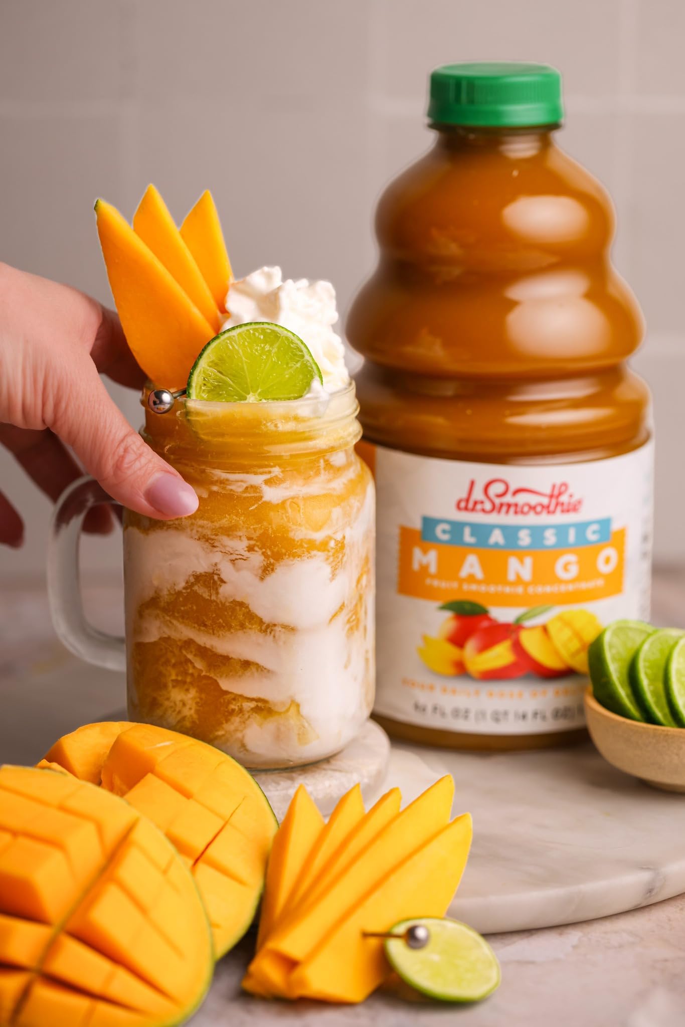 Dr. Smoothie Mango Tropics Classic Blend Smoothie Bottles, 46-Ounce
