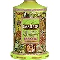 Basilur | Romantic Music Tin | Music Concert Collection | Pure Ceylon Green Tea with pineapple, rose petals, and flavors coffee & vanilla | Metal