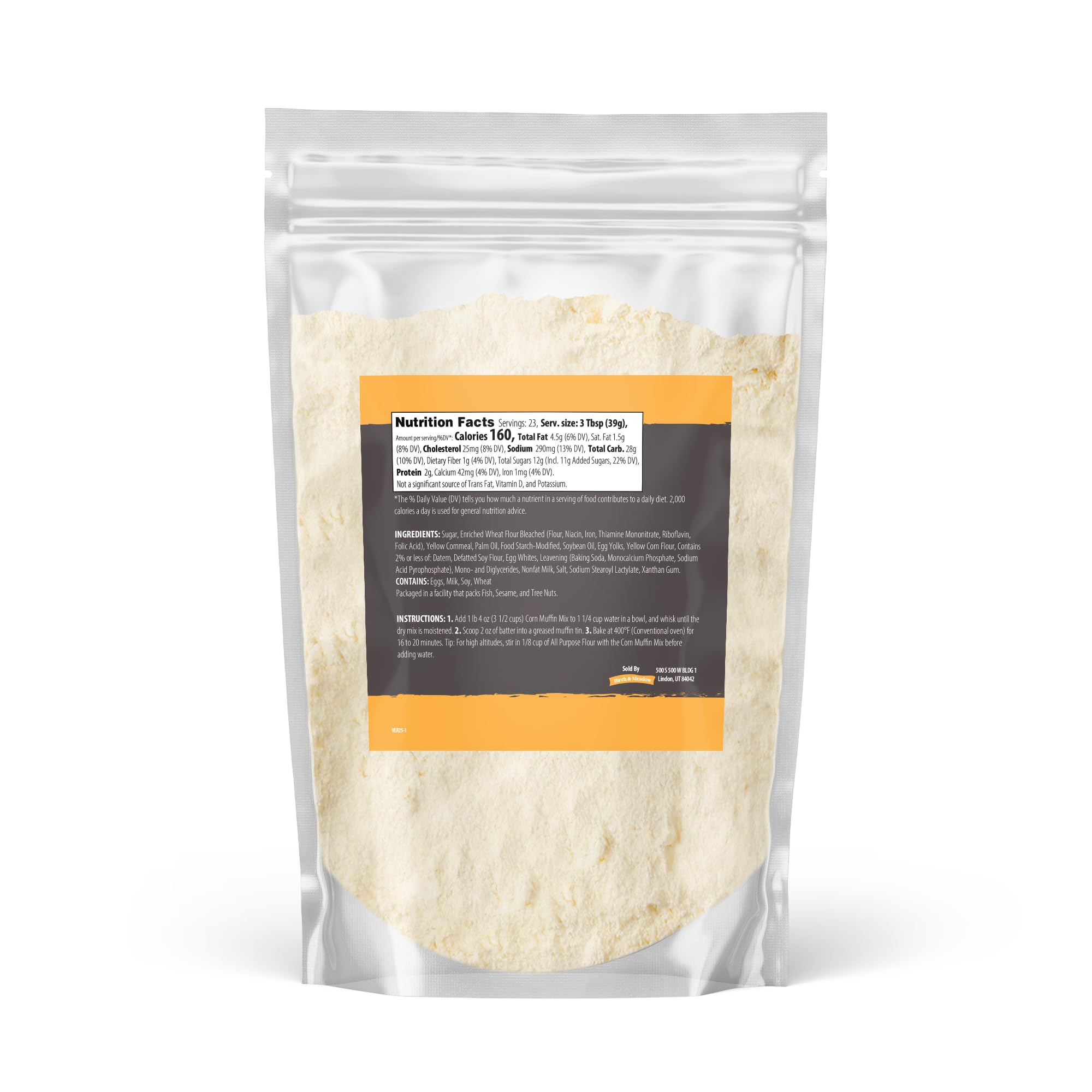 Birch & Meadow 2 lb of Corn Muffin Mix, Crumbly Texture, Easy to Make