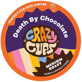 Crazy Cups Flavored Coffee for Keurig K-Cup Machines, Death By Chocolate, Hot or Iced Coffee, 80 Single Serve, Recyclable Pods(Pack of 1)
