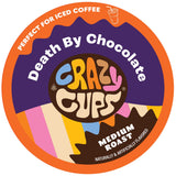Crazy Cups Flavored Coffee for Keurig K-Cup Machines, Death By Chocolate, Hot or Iced Coffee, 80 Single Serve, Recyclable Pods(Pack of 1)