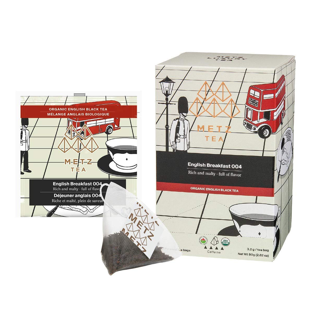 Metz Organic English Breakfast Tea - 25 count_AB