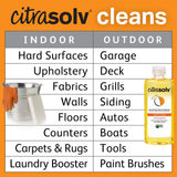 Citra Solv Concentrated Cleaner & Degreaser, Deodorizer, Paint & Adhesive Remover, for Home and Outdoor, Natural Orange Oil, Safe, Valencia Orange