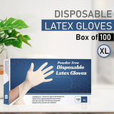 AroPaw New Disposable Latex Gloves, Powder Free (Small (Pack of 100), Pack of 100)