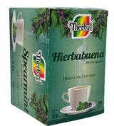 Hierbabuena Té (Spearmint Tea) - 25 Tea Bags - Vegan, 100% Natural - Premium Therbal Brand