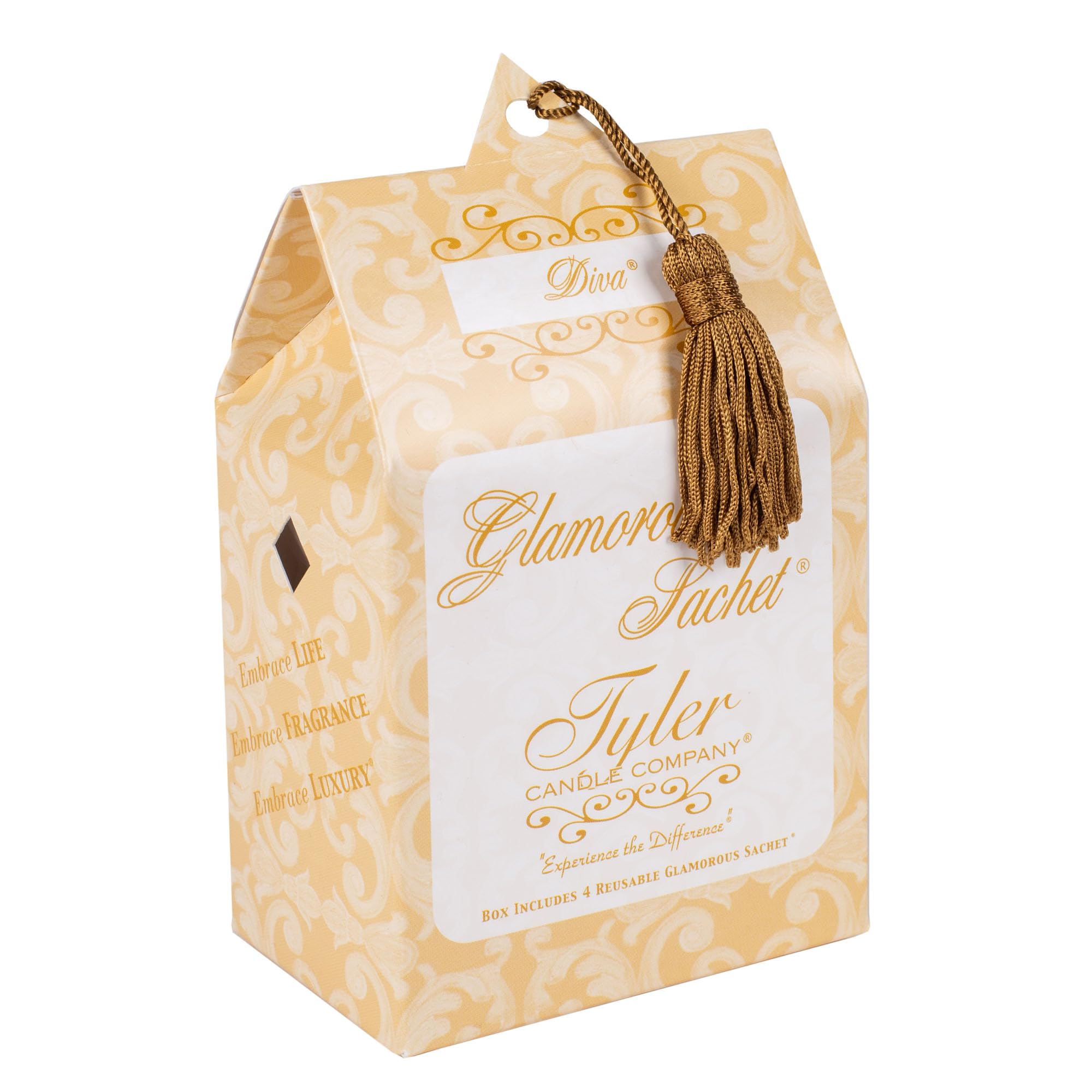 Elanze Designs Tyler Candle DIVA - Liquid Laundry Detergent and Scented Sachet Bundle - 16 Ounce