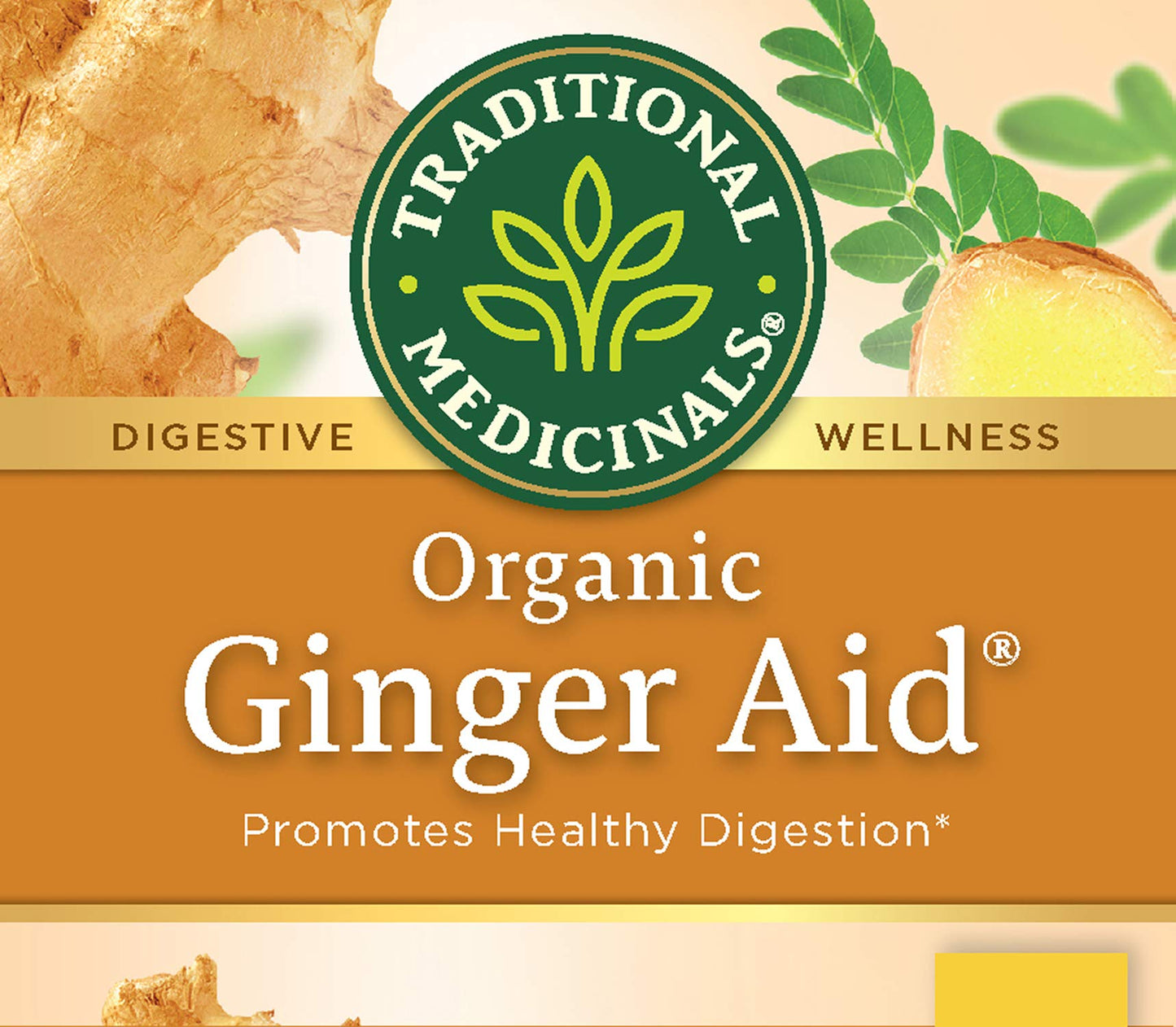 Traditional Medicinals Tea, Organic Ginger Aid, Promotes Healthy Digestion, 16 Tea Bags