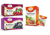 MALWA TEA VARIETY PACK CHERRY, TROPICAL FRUITS, CHOKEBERRY 3PACK (1.4oz) MIX HERBAT WISNIA TROPIKALNA ARONIA