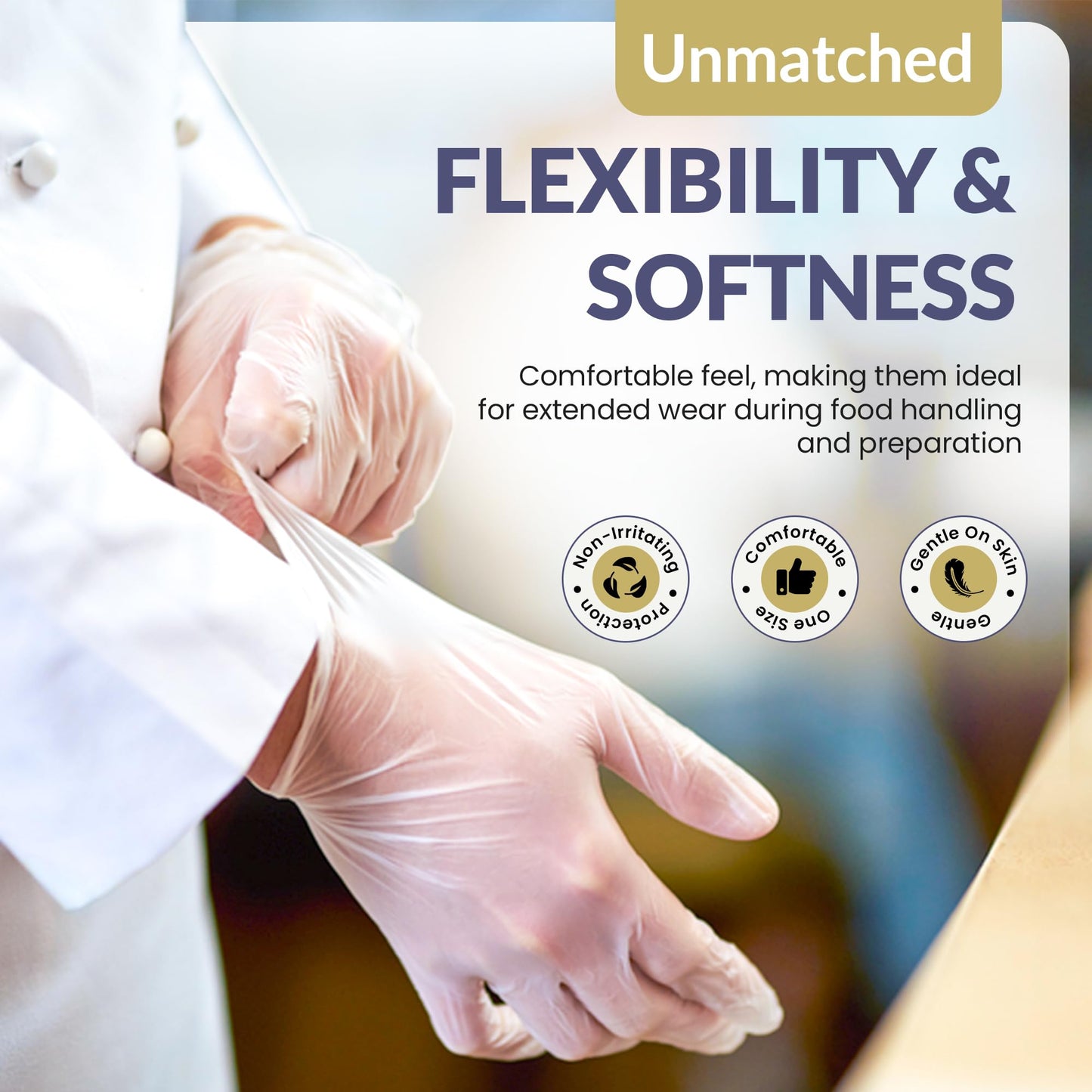 Concession Essentials Vinyl Gloves, Powder-Free, Non-Sterile, XL, 100 Count