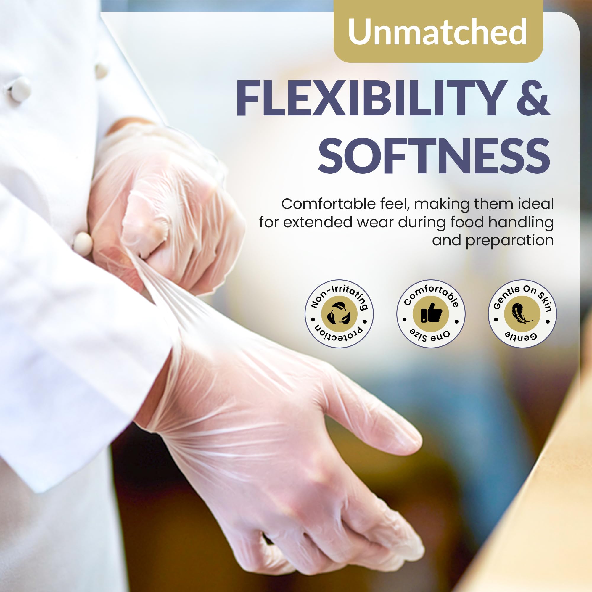 Concession Essentials Vinyl Gloves, Powder-Free, Non-Sterile, XL, 100 Count