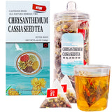 Chrysanthemum Cassia Seeds Tea Bags(160g, 8gX20Bags), Honeysuckle, Chinese wolf-berry, Sweet-scented Osmanthus, Burdock Root Combination of Floral