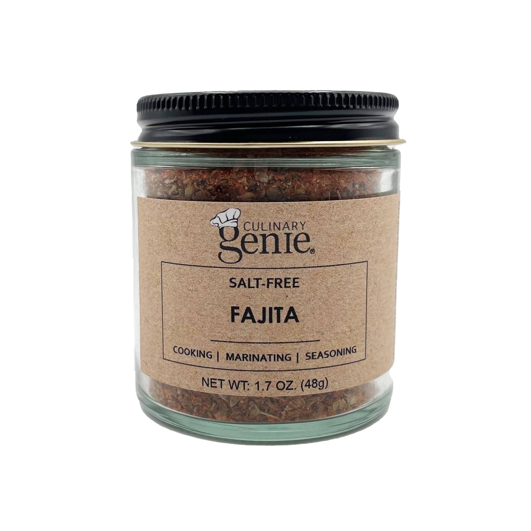 Culinary Genie Salt-Free Fajita Seasoning Blend - Classic Fajita Spice Mix, No Salt Added