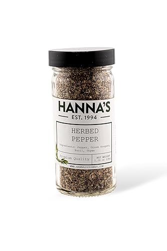 Hanna's Herbed Pepper, Premium Quality, 4 fl oz Glass Jar