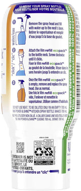 Vim Refill EcoPack Power & Shine Kitchen 10x Concentrated to Reuse Your Spray Bottle for Tough Grease and Streak Free Shine 70 mL